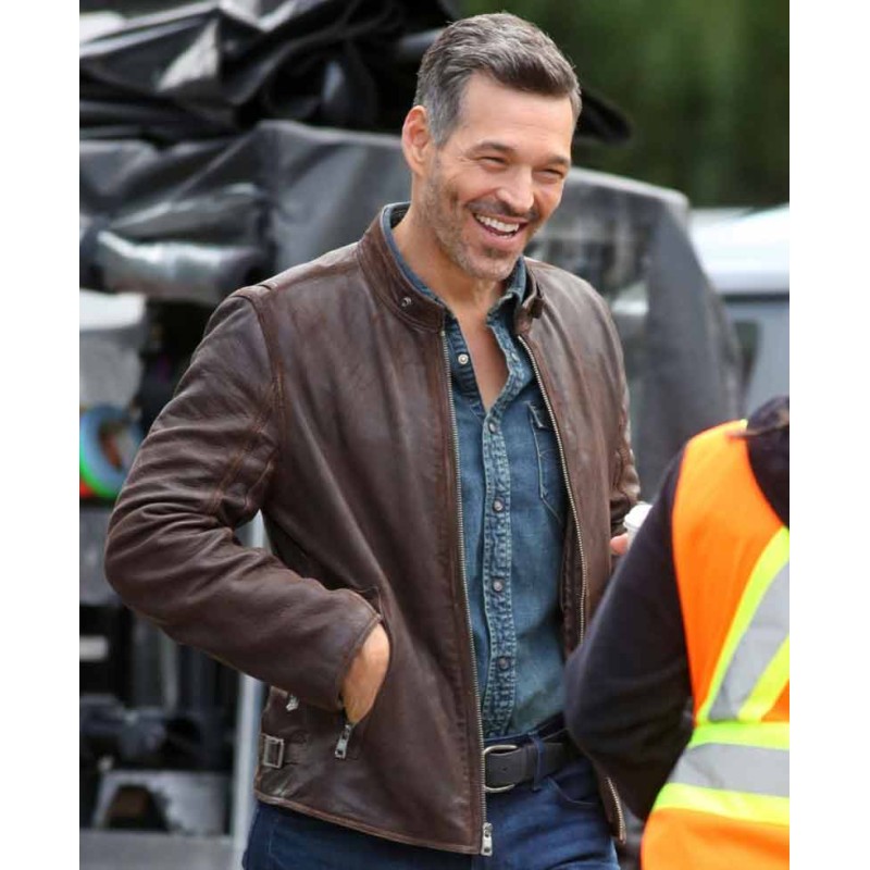 Eddie Cibrian Take Two Brown Leather Jacket Eddie Cibrian Take Two Brown Leather Jacket