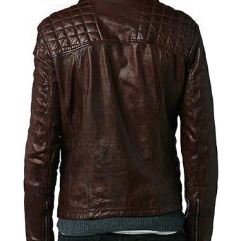Eddie Redmayne Motorcycle Brown Leather Jacket