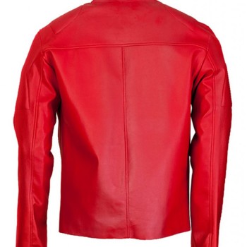Elegant Design Red Biker Jacket for Men