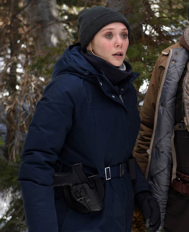 Elizabeth Olsen Wind River Jane Banner Parka