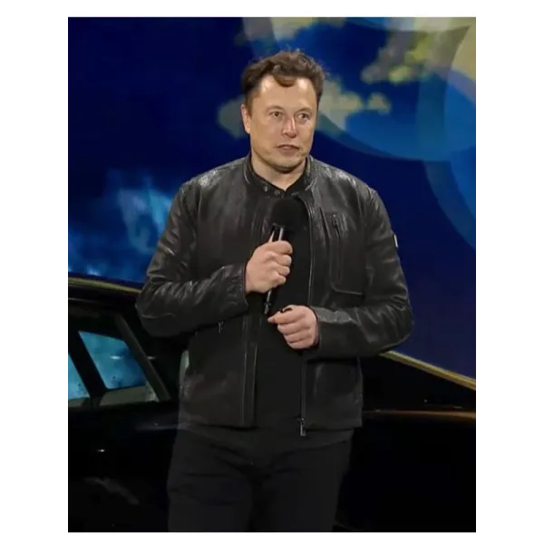 Elon Musk Tesla Event Leather Jacket Elon Musk Tesla Event Leather Jacket