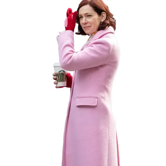 Elsbeth 2024 Carrie Preston Pink Long Coat