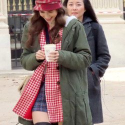 Emily in Paris Lily Collins Hooded Coat