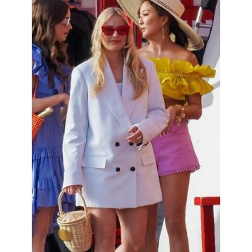 Emily In Paris S2 Camille Razat White Blazer Emily In Paris S2 Camille Razat White Blazer