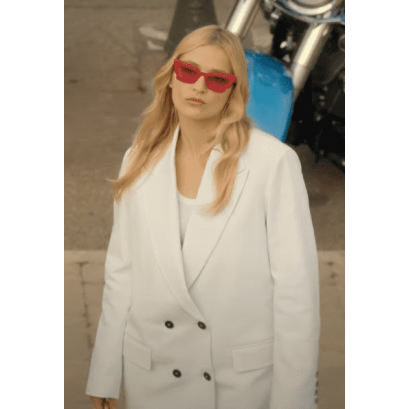 Emily In Paris S2 Camille Razat White Blazer Emily In Paris S2 Camille Razat White Blazer