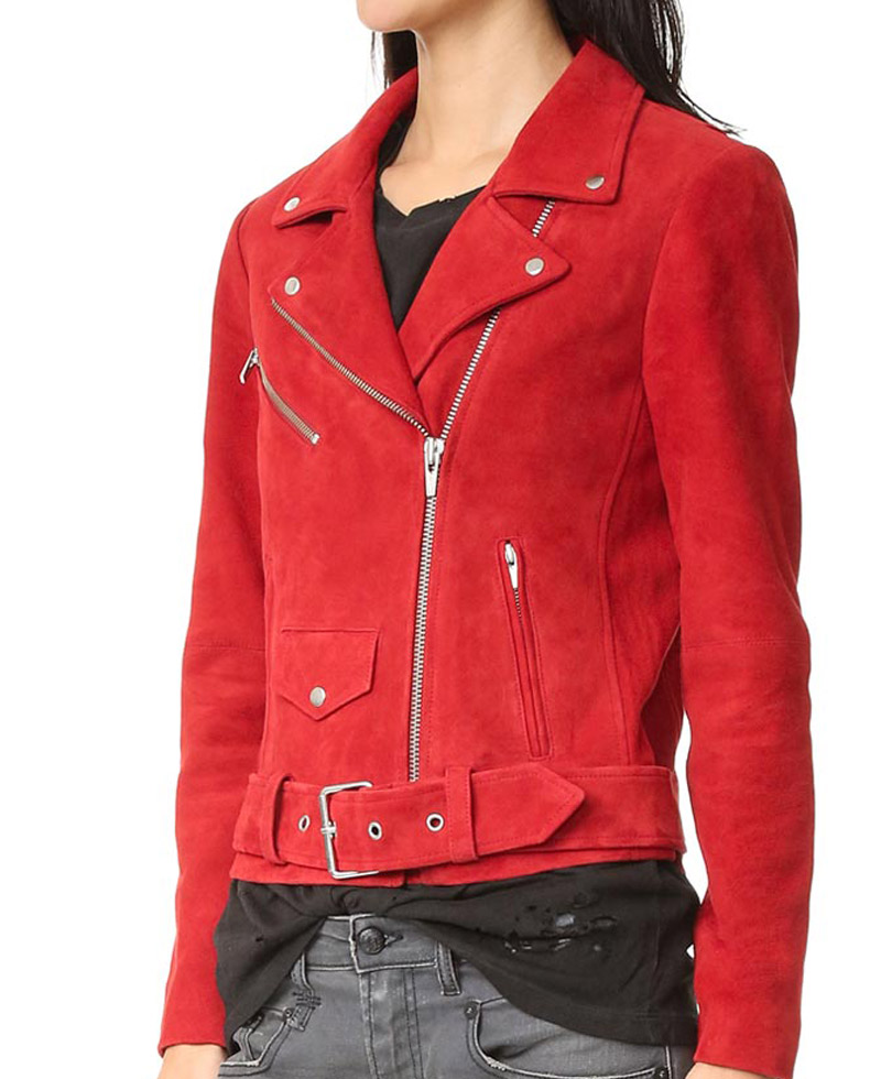 red suede jacket