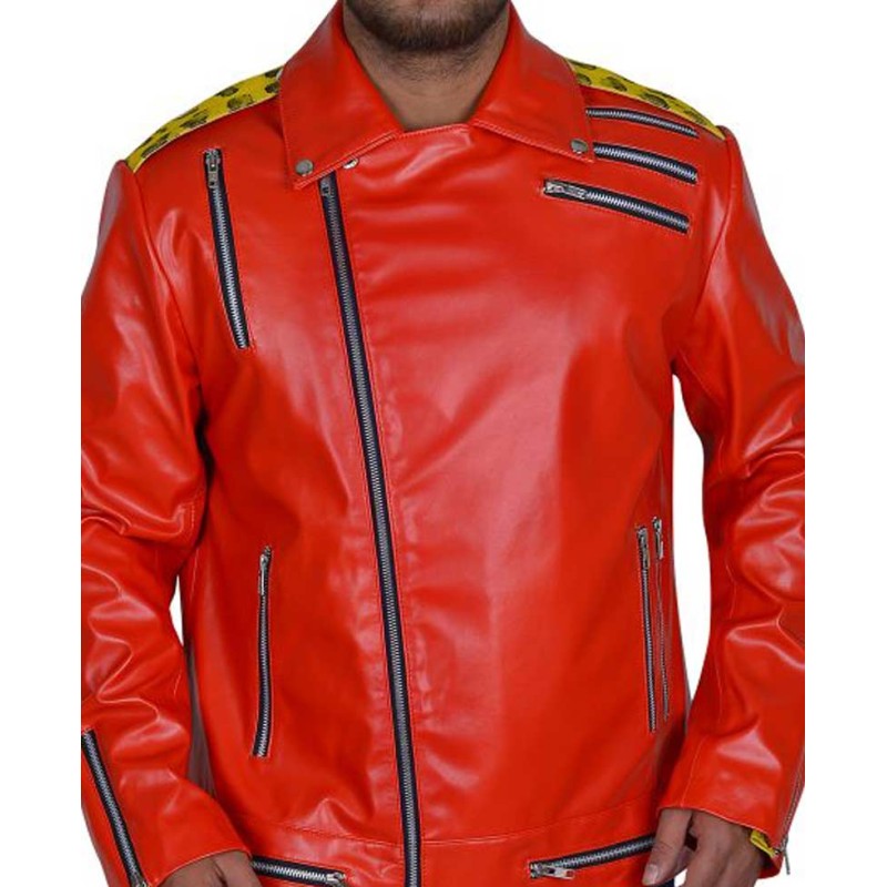 WWE Enzo Amore Red Leather Jacket 
