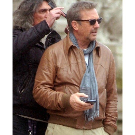 Ethan Renner 3 Days To Kill Kevin Costner Leather Jacket