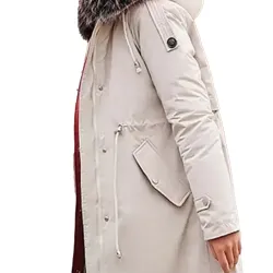 Evalyn Long Parka White Winter Coat