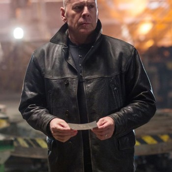 Extraction Film Bruce Willis Black Leather Jacket