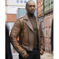 Falcon and Winter Soldier Anthony Mackie Asymmetrical Leather Jacket