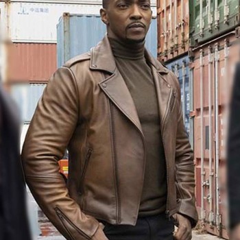 Falcon and Winter Soldier Anthony Mackie Asymmetrical Leather Jacket