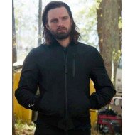 The Falcon and The Winter Soldier Sebastian Stan Bomber Black Jacket