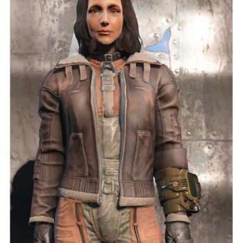 Fallout 4 Distressed Leather Bomber Jacket