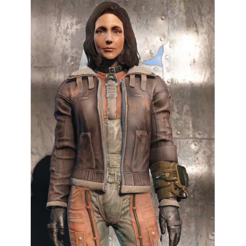 Fallout 4 Distressed Leather Bomber Jacket Fallout 4 Distressed Leather Bomber Jacket
