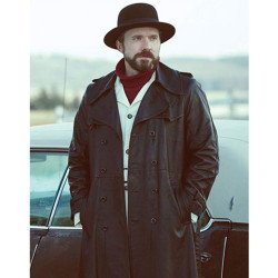 Fargo Brad Mann Black Leather Coat
