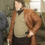 Fargo Nick Offerman Brown Leather Coat