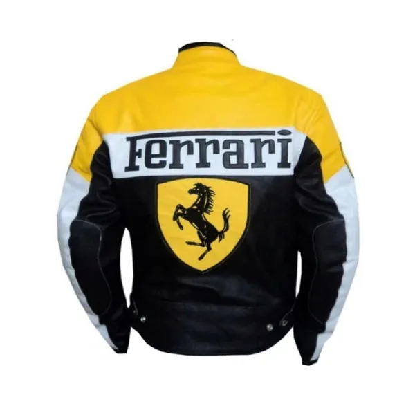 Ferrari Leather Motorcycle Yellow Jacket Ferrari Leather Motorcycle Yellow Jacket