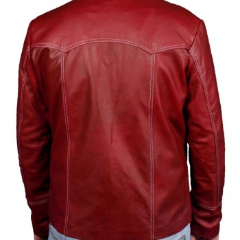 Fight Club Red Leather Jacket