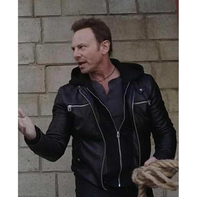 Sharknado 6 Ian Ziering Leather Jacket with Hoodie Sharknado 6 Ian Ziering Leather Jacket with Hoodie
