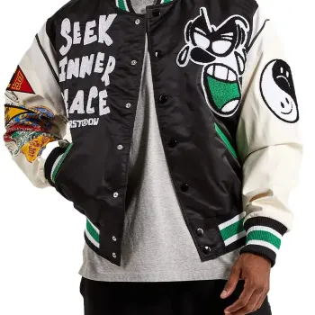 First Row Seek Inner Peace Varsity Jacket
