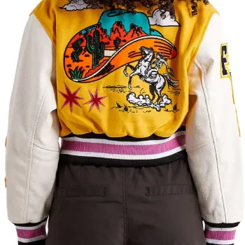 First Row Wild And Free Yellow Varsity Jacket