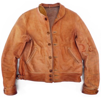 Freedom Campus Tan Brown Leather Jacket