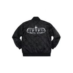 FTP Diamond Quilted Black Bomber Jacket