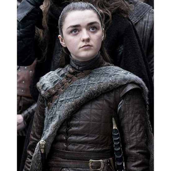 Game of Thrones Season 8 Arya Stark Leather Coat