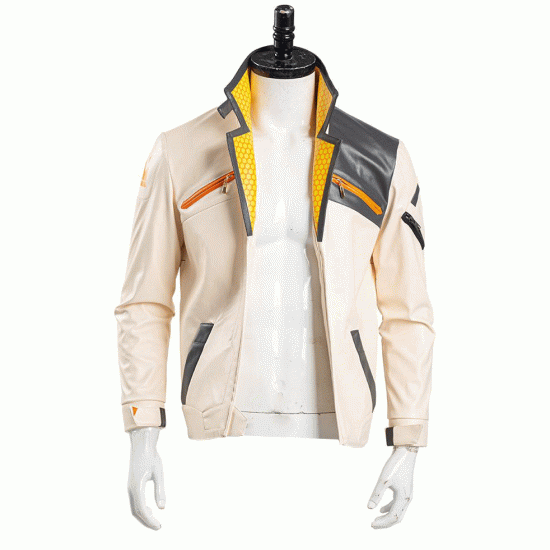 Valorant Phoenix White Leather Jacket