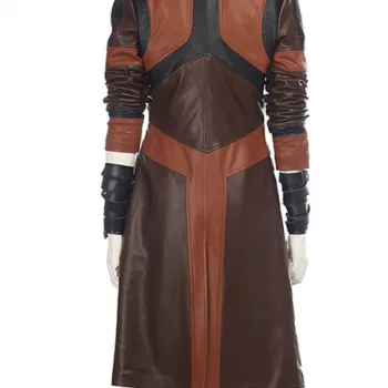Gamora Guardians of the Galaxy 2 Brown Leather Coat