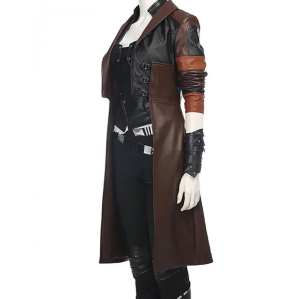 Gamora Guardians of the Galaxy 2 Brown Leather Coat Gamora Guardians of the Galaxy 2 Brown Leather Coat