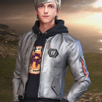 Garena Free Fire Maxim Biker Sliver Jacket