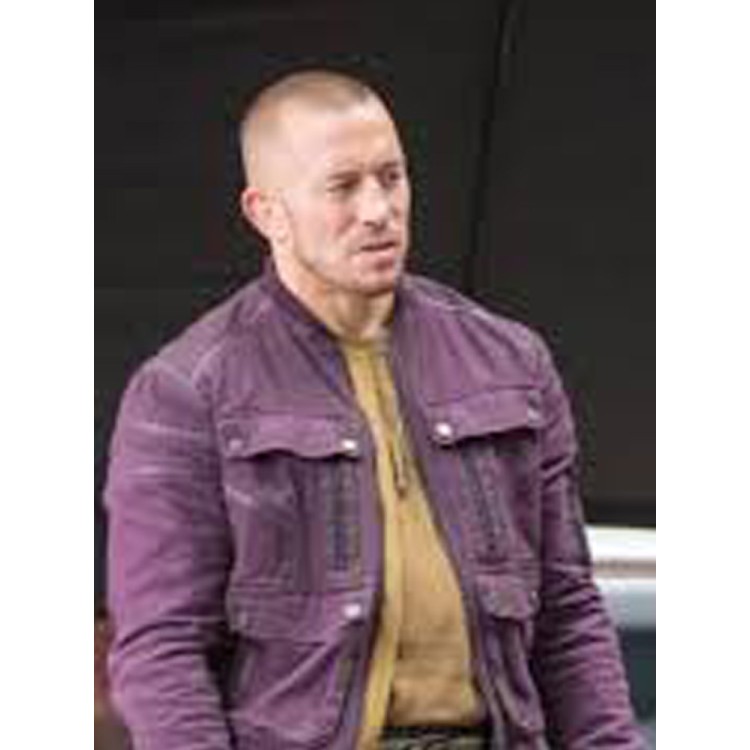 Georges St Pierre Falcon and Winter Soldier Purple Cotton Jacket Georges St Pierre Falcon and Winter Soldier Purple Cotton Jacket