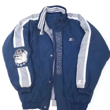 Men's STARTER Hoyas Georgetown Satin Jacket Men's STARTER Hoyas Georgetown Satin Jacket