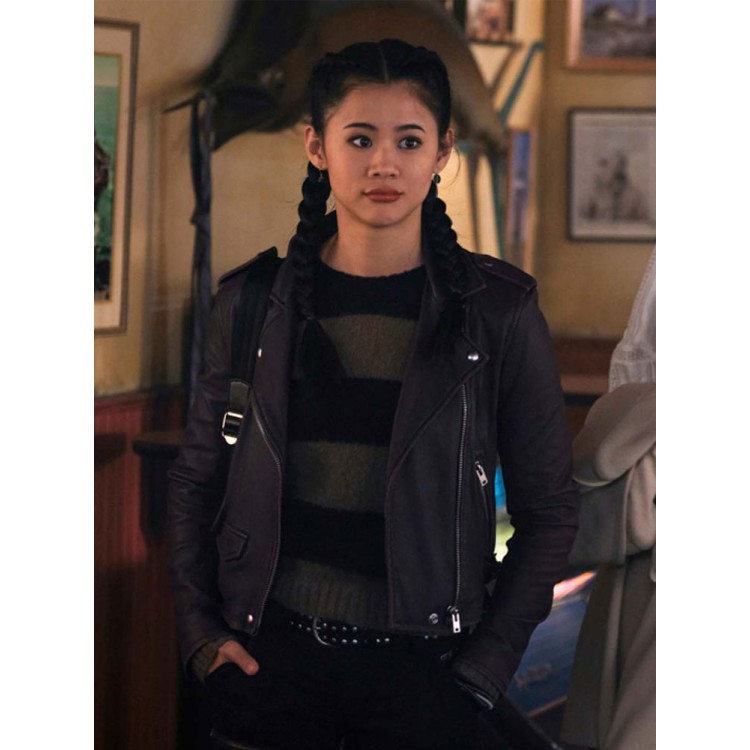 Nancy Drew Leah Lewis Motorcycle Leather Jacket