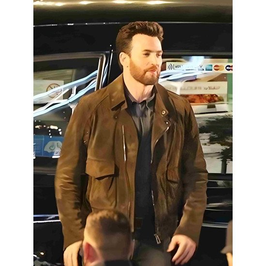 Chris Evans One Leather Trench Coat
