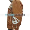 Gigi Hadid Bomber Brown Suede Leather Jacket