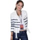 Global Citizen Katie Holmes Striped Leather Jacket