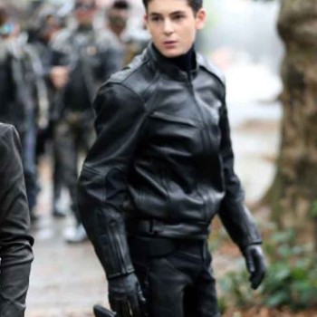 Gotham 05 David Mazouz Biker Leather Jacket