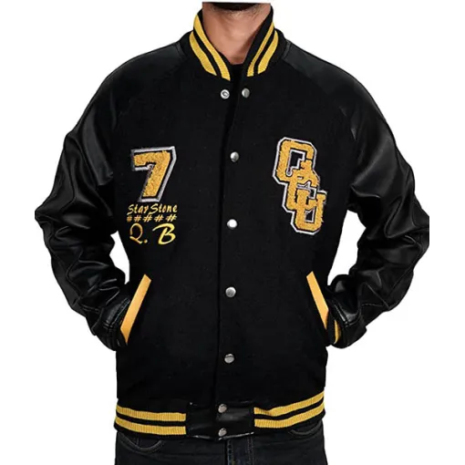 Gotham City University Letterman Black Jacket Gotham City University Letterman Black Jacket