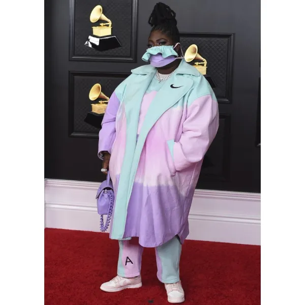 Grammy Awards Chika Pastel Fashion Long Coat Grammy Awards Chika Pastel Fashion Long Coat