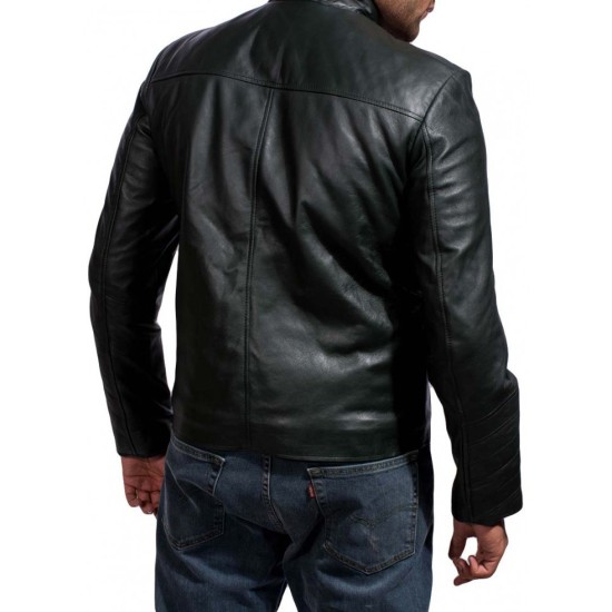 Stephen Amell Green Arrow Leather Jacket with Hoodie