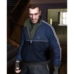 GTA IV Niko Bellic Satin Blue Jacket