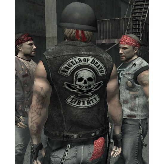 GTA Angels of Death Liberty Black Leather Vest