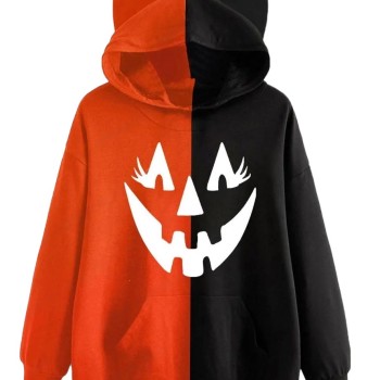 Halloween Cat Two Tone Hoodie