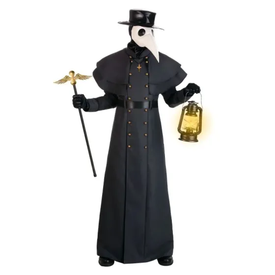 Halloween Classic Plague Doctor Black Coat