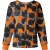 Halloween Scrub Black Cats And Pumpkin Jacket Halloween Scrub Black Cats And Pumpkin Jacket