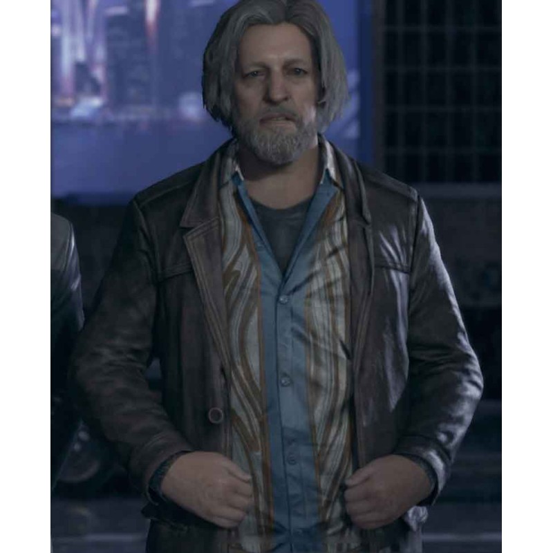 Hank Anderson Detroit Become Human Brown Leather Jacket Hank Anderson Detroit Become Human Brown Leather Jacket