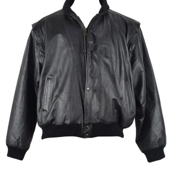 Men's Biker Fire Flames Leather Jacket